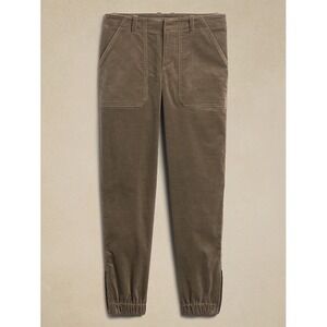 Banana Republic Corduroy Cargo Pants Jogger Ankle Zip Women 10S Workwear #